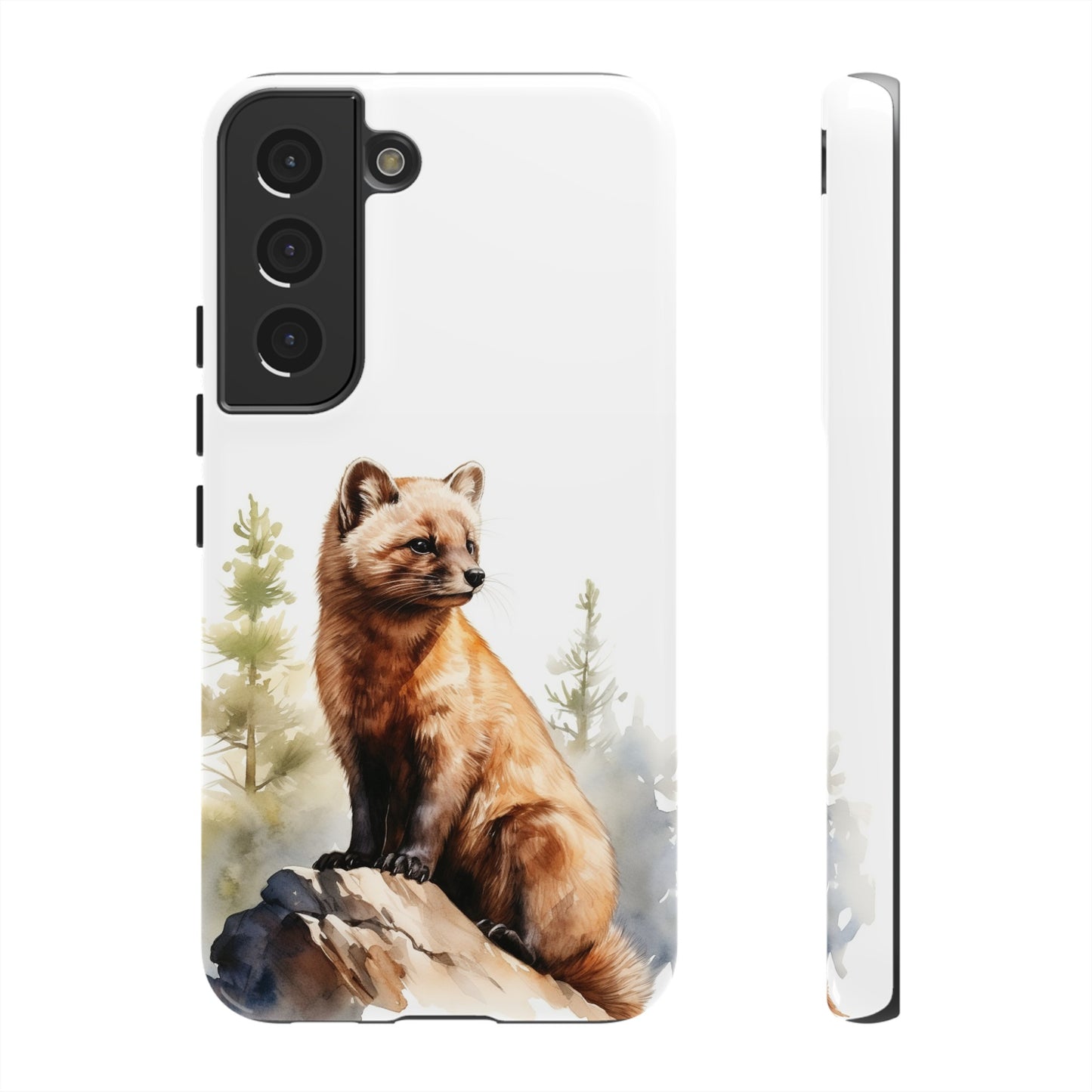 Pine Marten Watercolor Style Phone Case