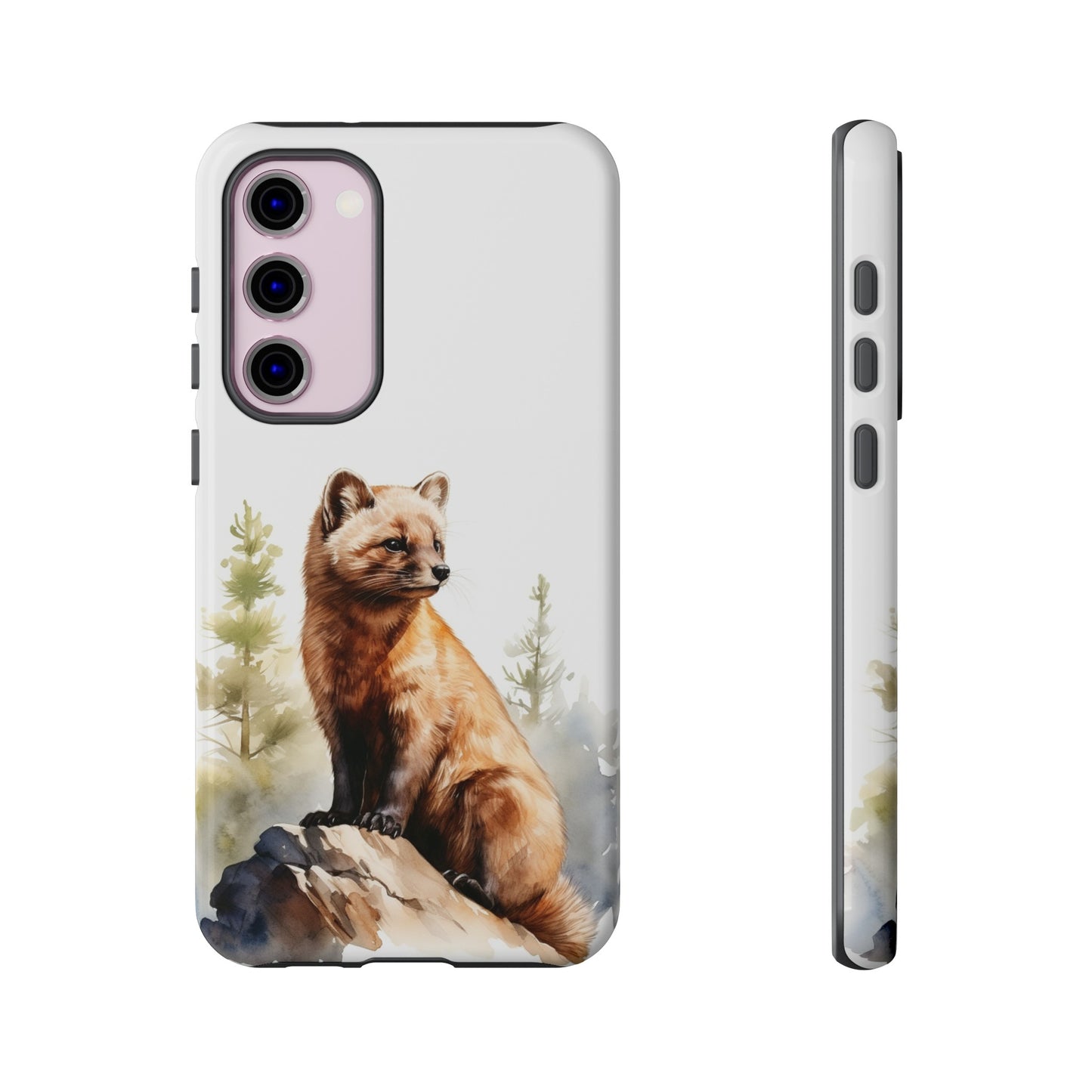 Pine Marten Watercolor Style Phone Case