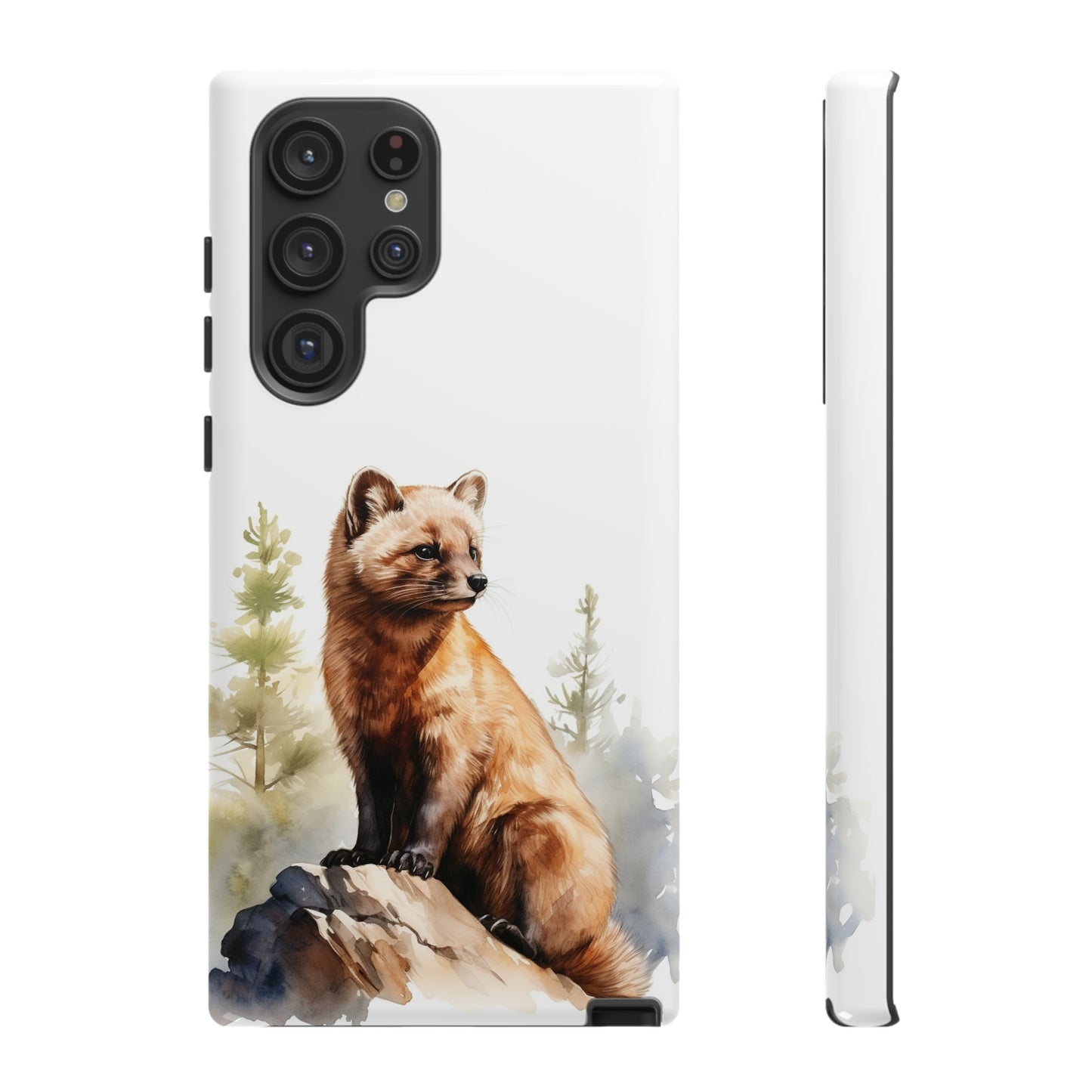 Pine Marten Watercolor Style Phone Case