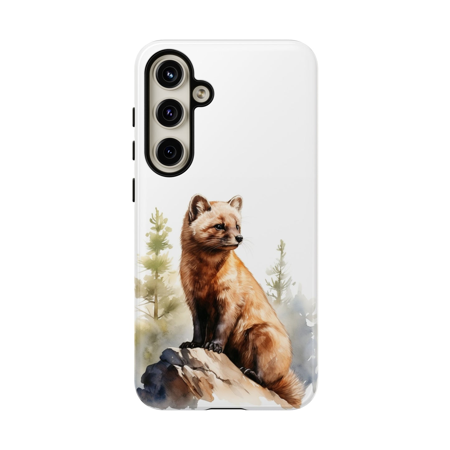 Pine Marten Watercolor Style Phone Case