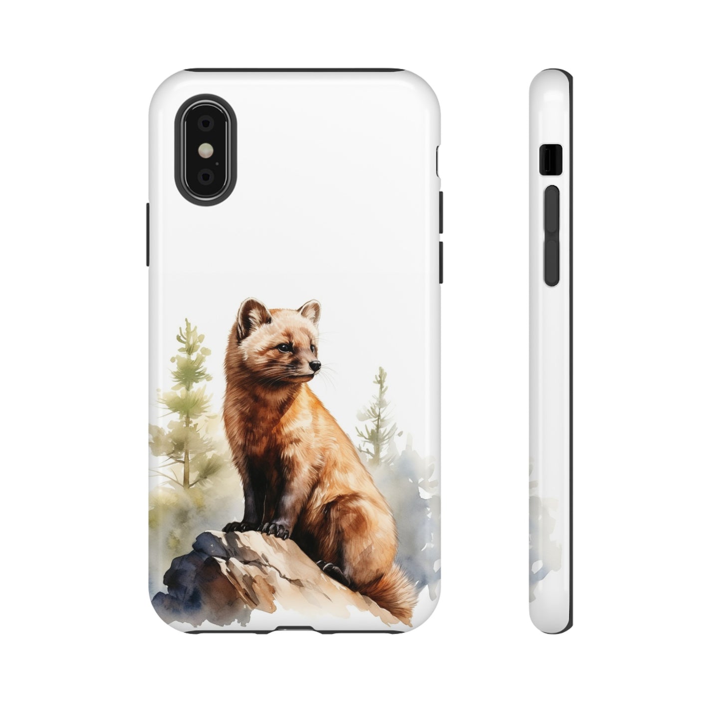 Pine Marten Watercolor Style Phone Case