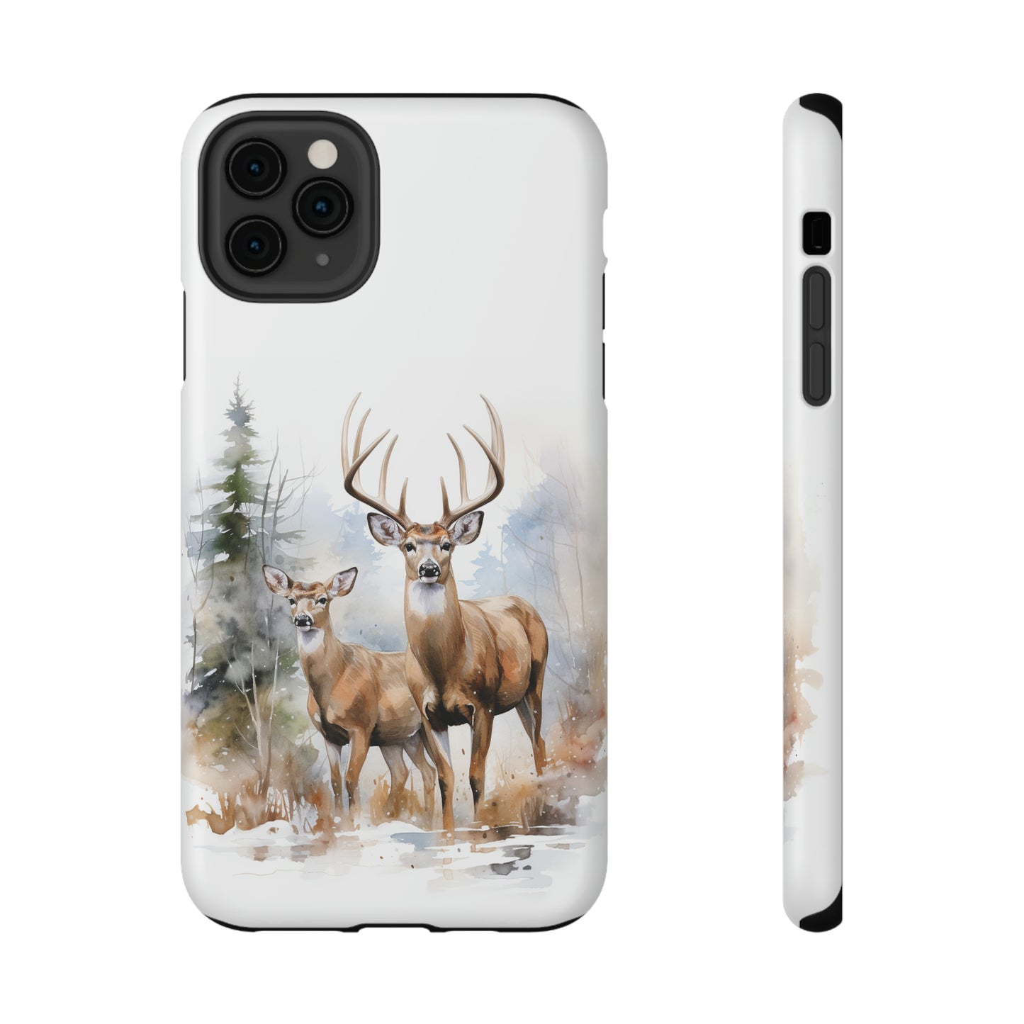 Whitetail Deer Matte Phone Impact-Resistant Case