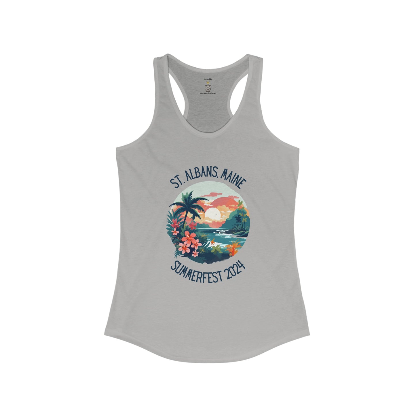 St. Albans Summerfest 2024 Aloha Women's Racerback Tank