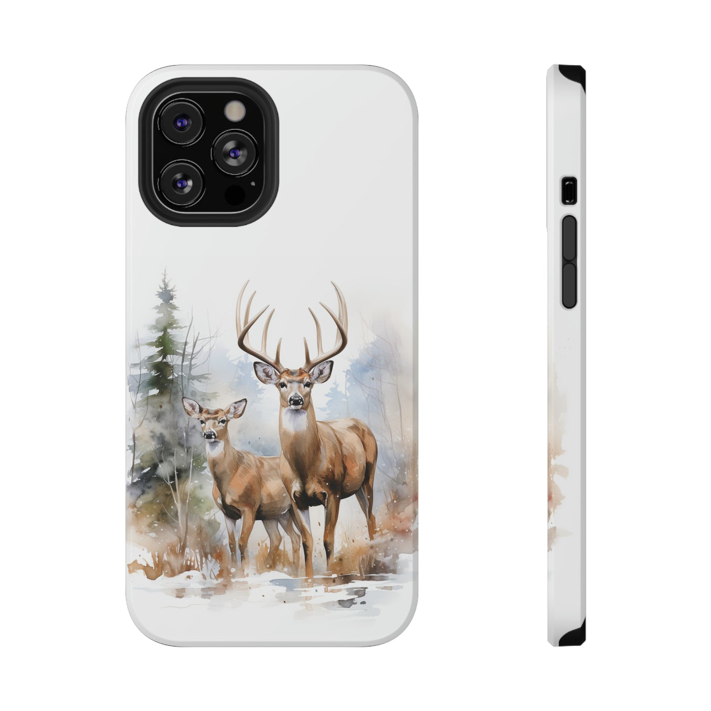 Whitetail Deer Matte Phone Impact-Resistant Case