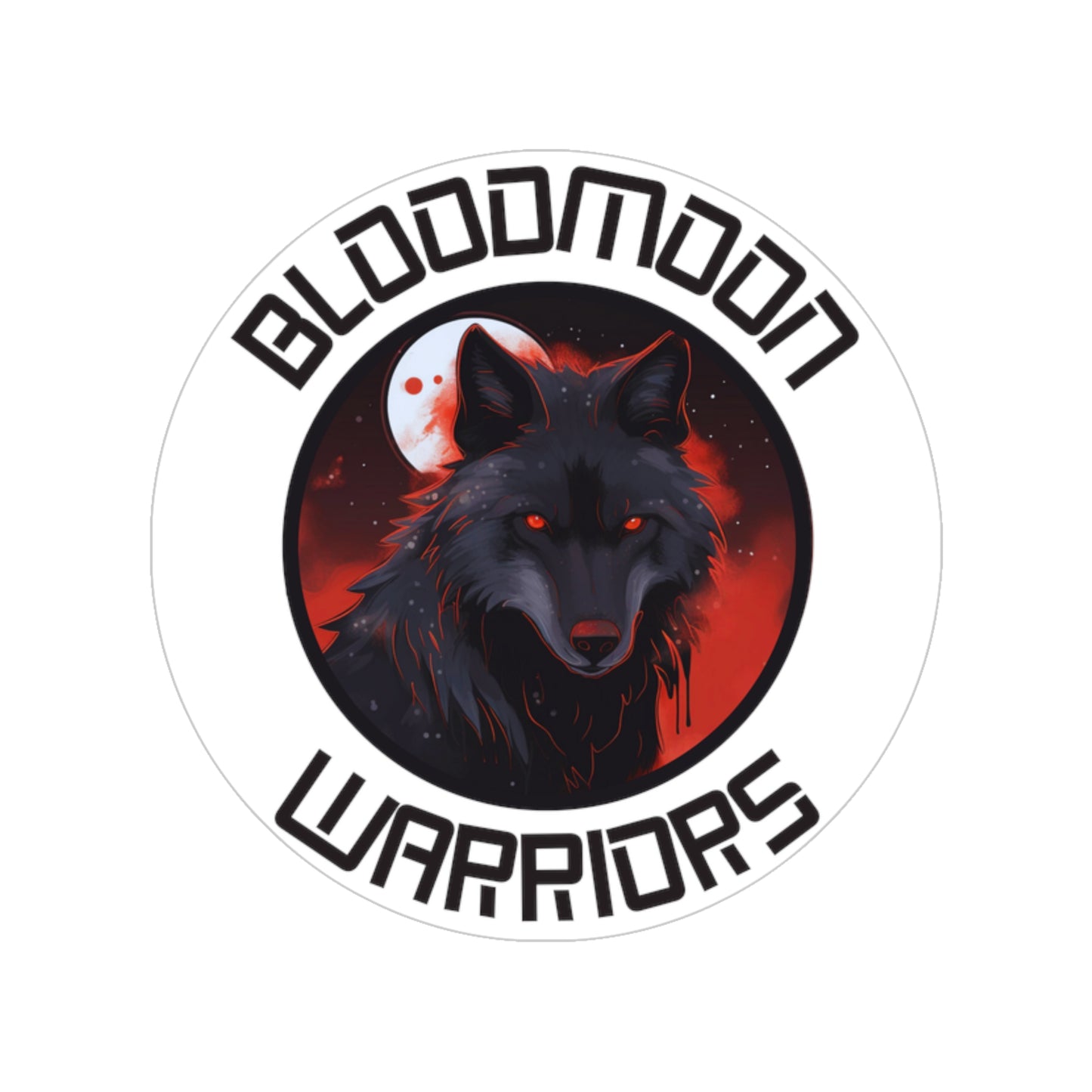 Transparent Bloodmoon Warriors Vinyl Sticker