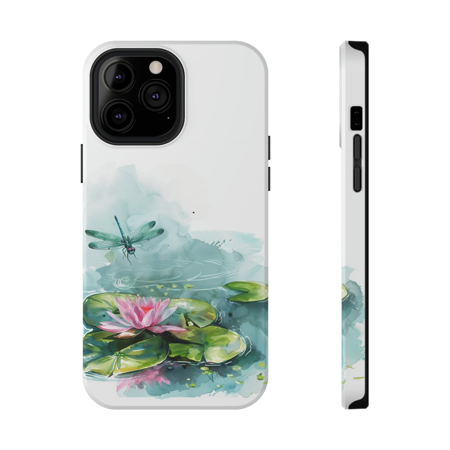 Dragonfly on Lily Pad Matte Phone Impact-Resistant Case