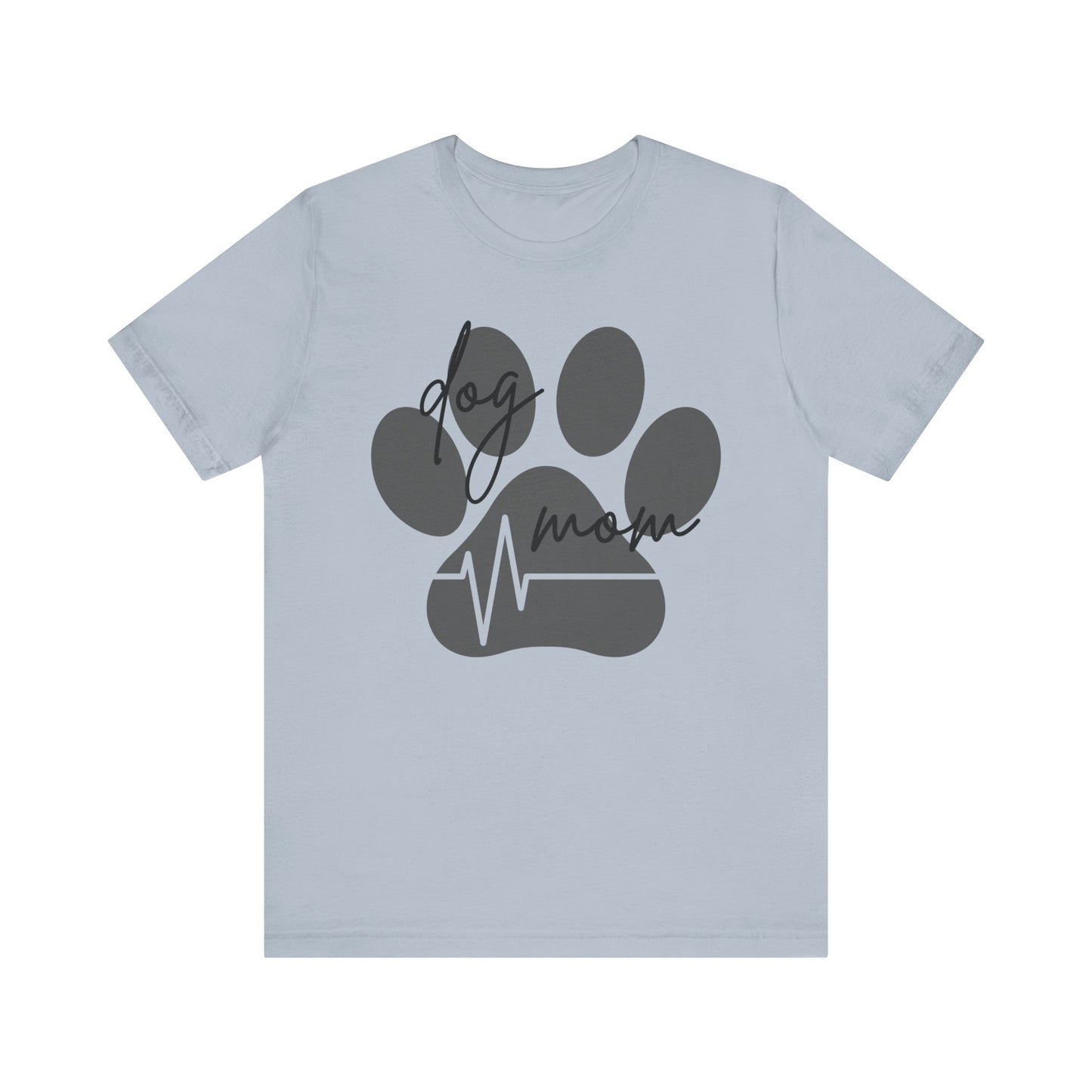 Dog Mom heartbeat Pawprint T-shirt