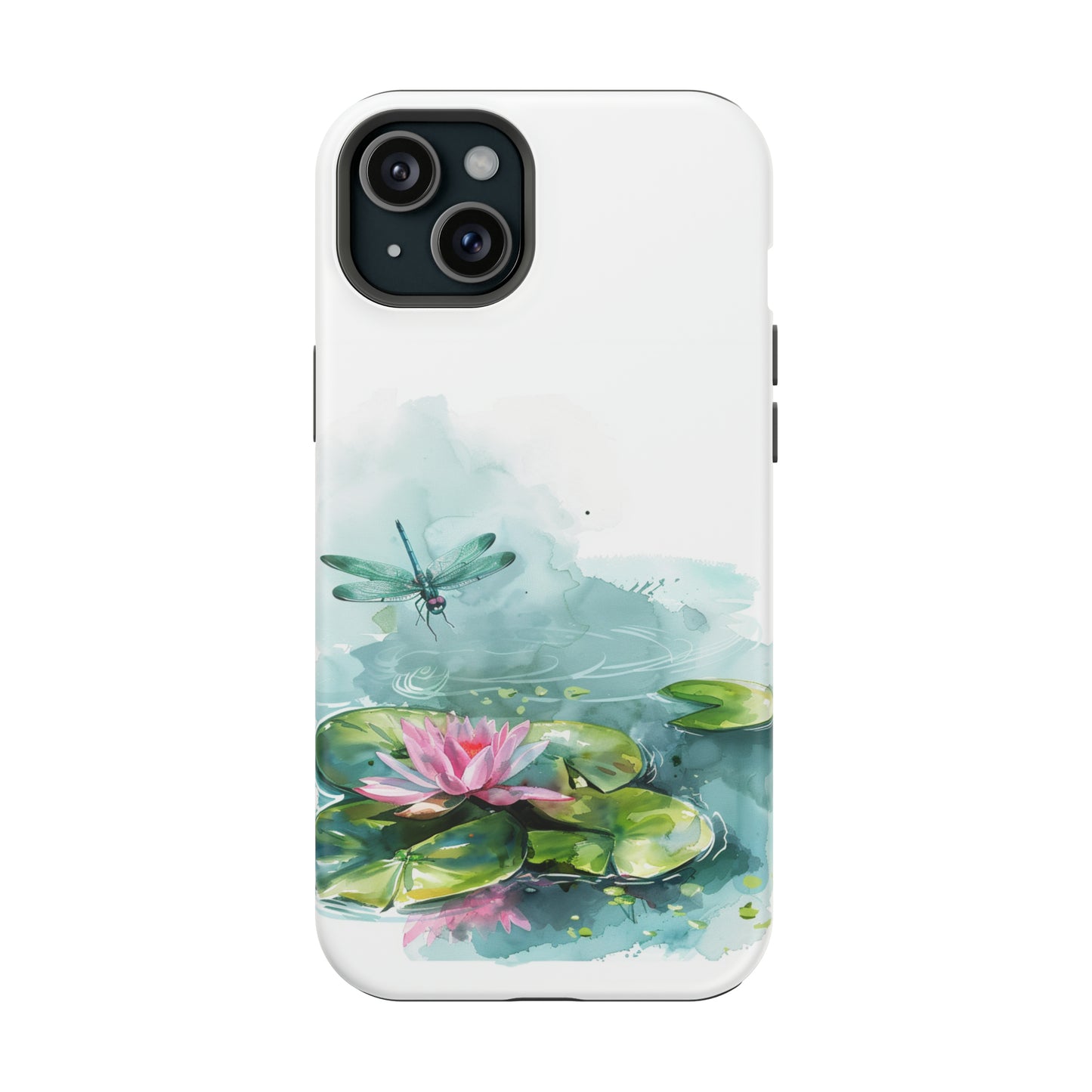 Dragonfly on Lily Pad Matte Phone Impact-Resistant Case