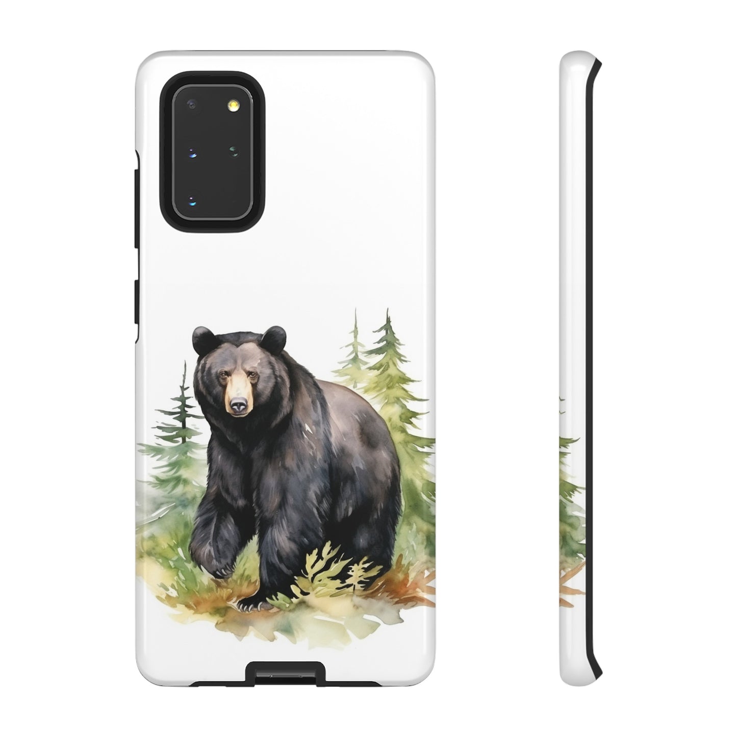 Black Bear Watercolor Style Phone Case