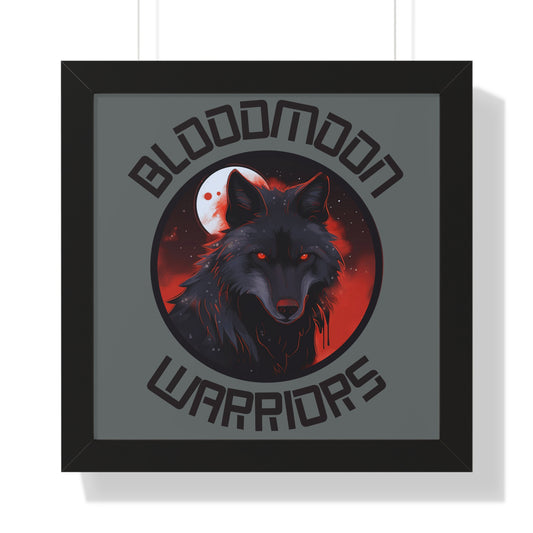 Bloodmoon Warriors Clan Logo Framed Horizontal Poster