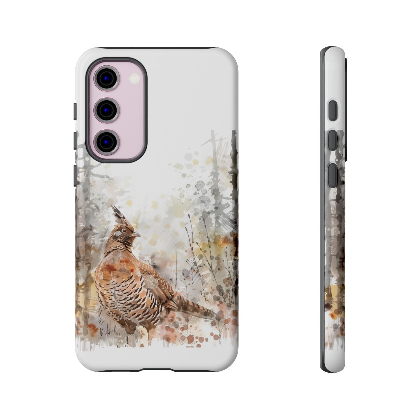 Patridge Ruffed Grouse Watercolor Style Phone Case