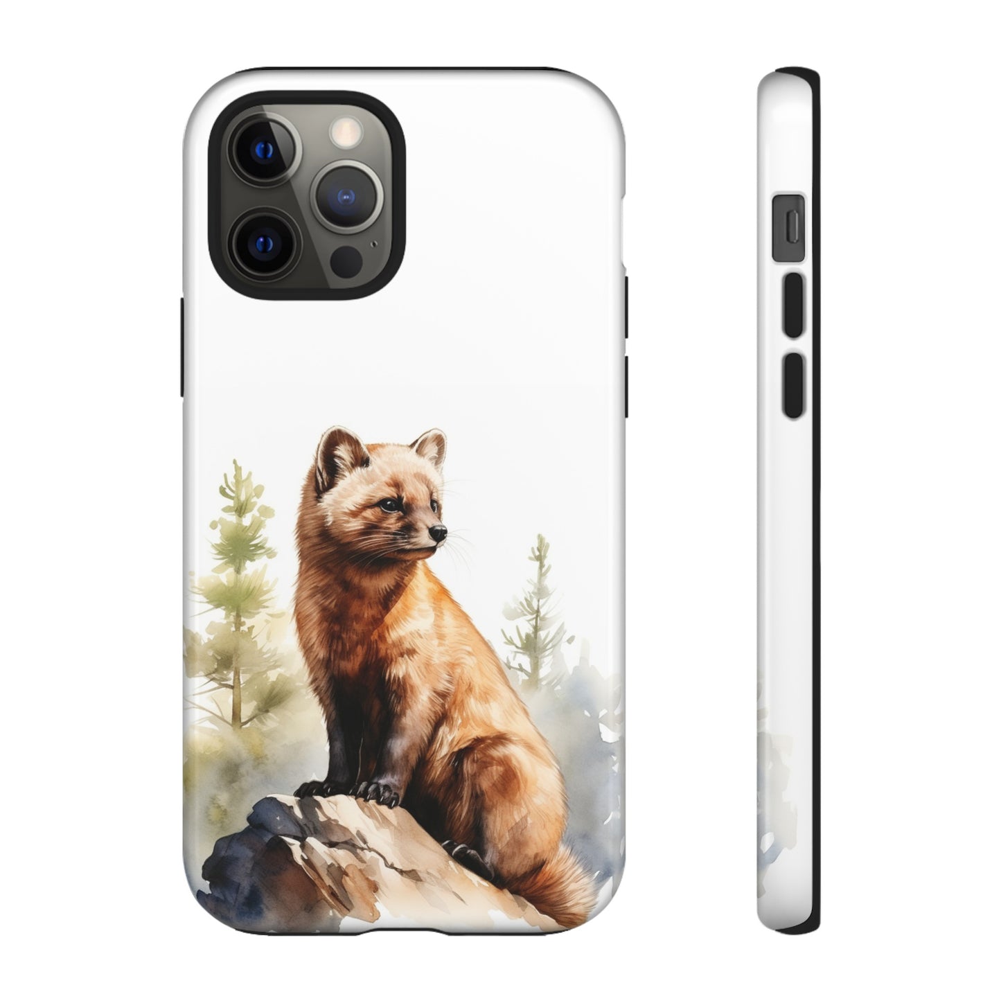 Pine Marten Watercolor Style Phone Case