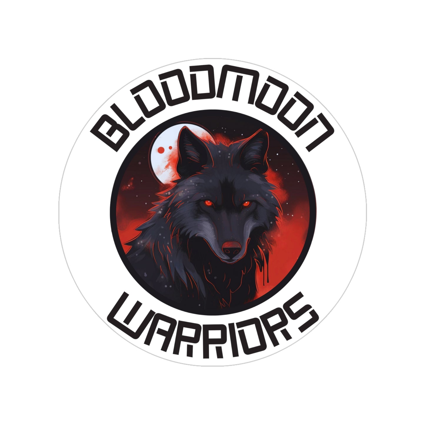 Transparent Bloodmoon Warriors Vinyl Sticker