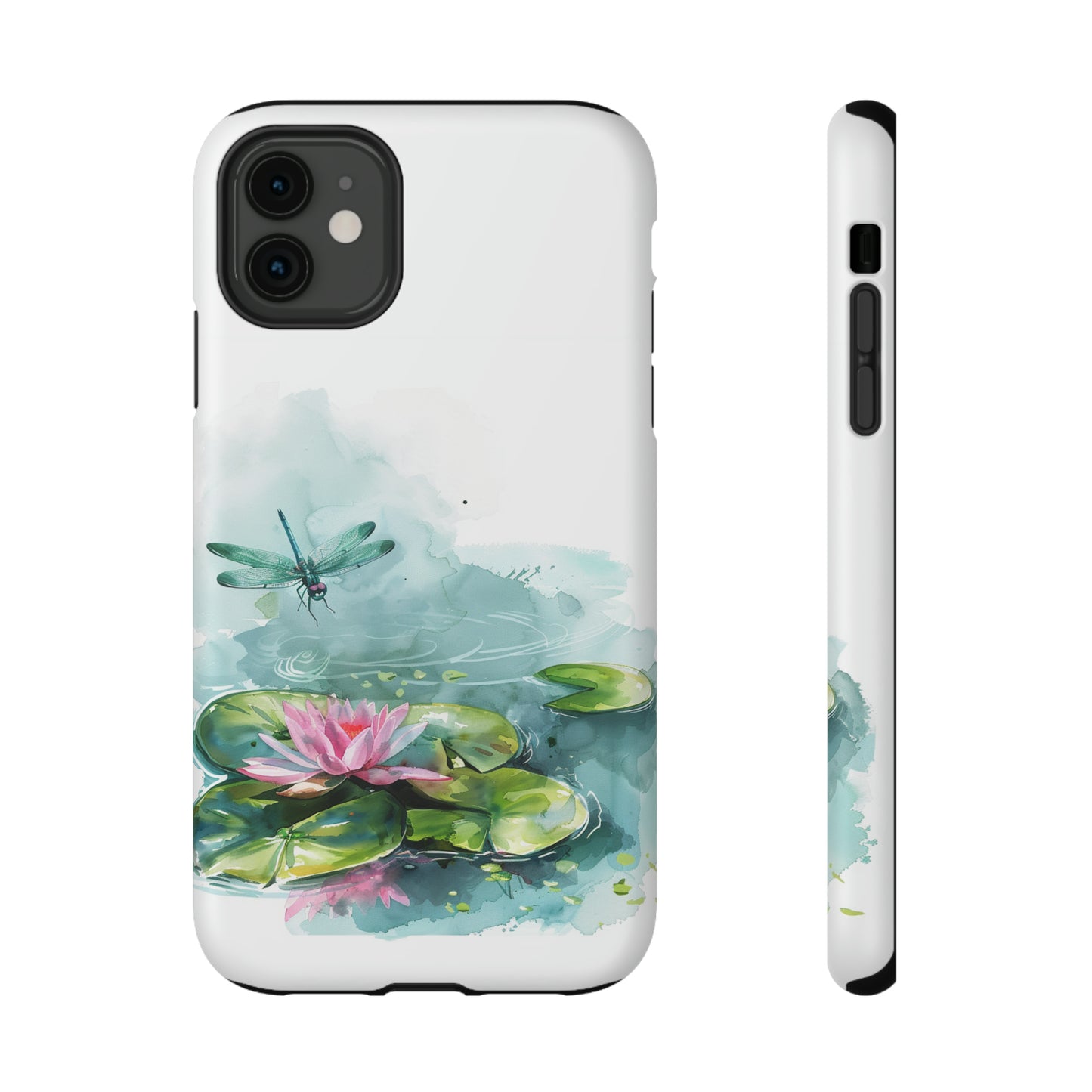 Dragonfly on Lily Pad Matte Phone Impact-Resistant Case