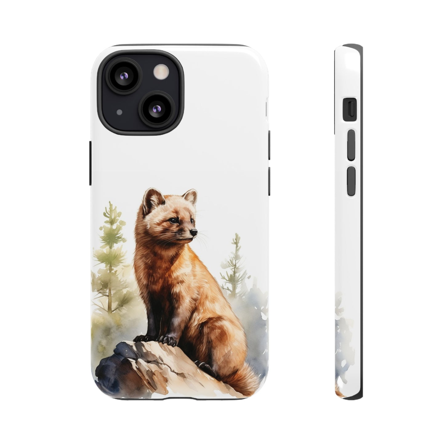 Pine Marten Watercolor Style Phone Case