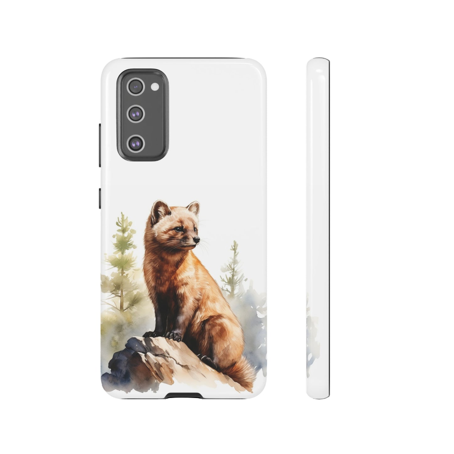 Pine Marten Watercolor Style Phone Case