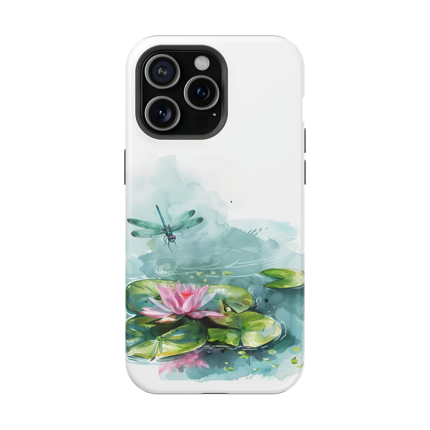 Dragonfly on Lily Pad Matte Phone Impact-Resistant Case