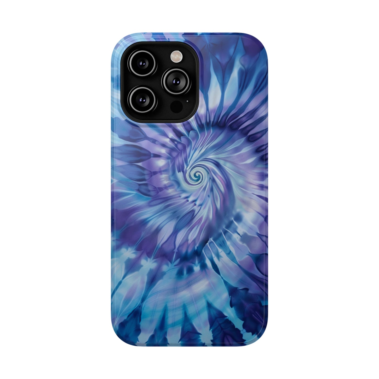 Navy Blue-Purple Tie Dye Impact Resistant Phone Case