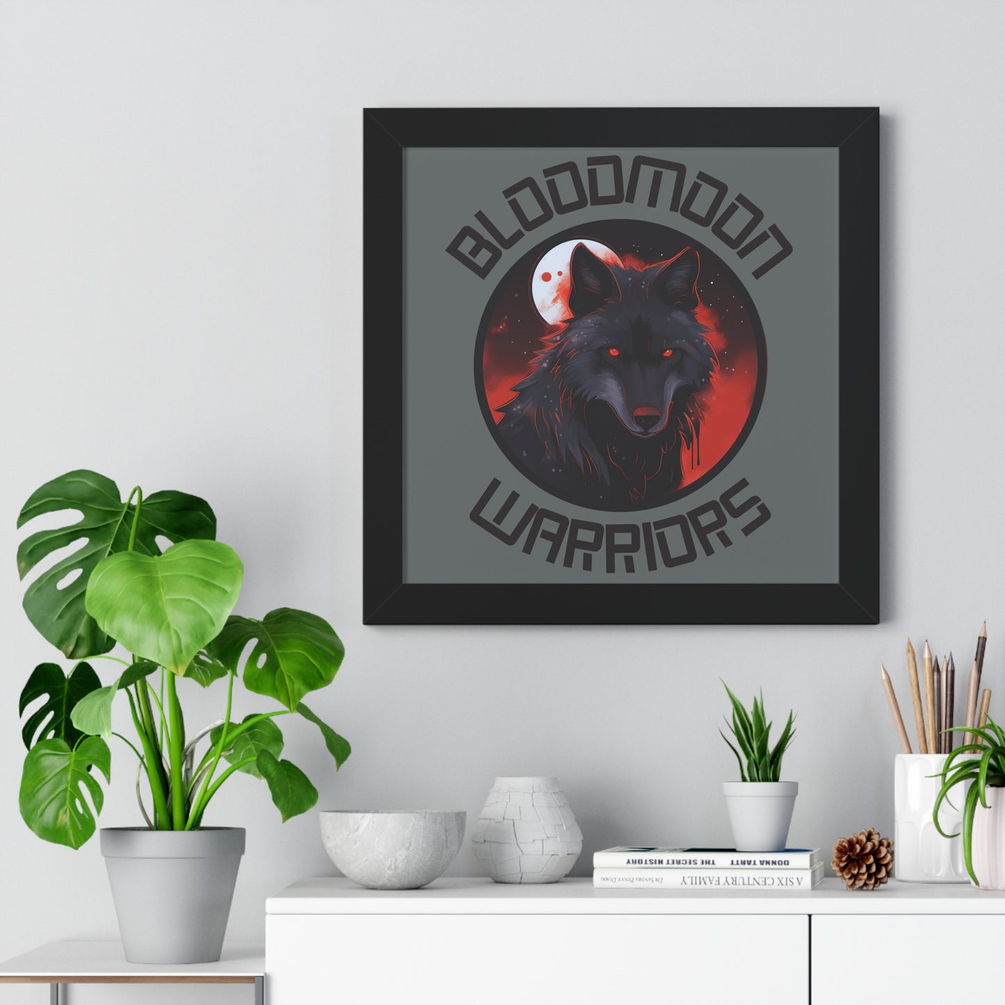 Bloodmoon Warriors Clan Logo Framed Horizontal Poster