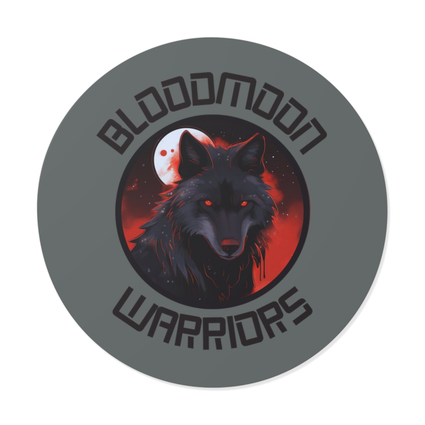 Bloodmoon Warriors Round Vinyl Stickers