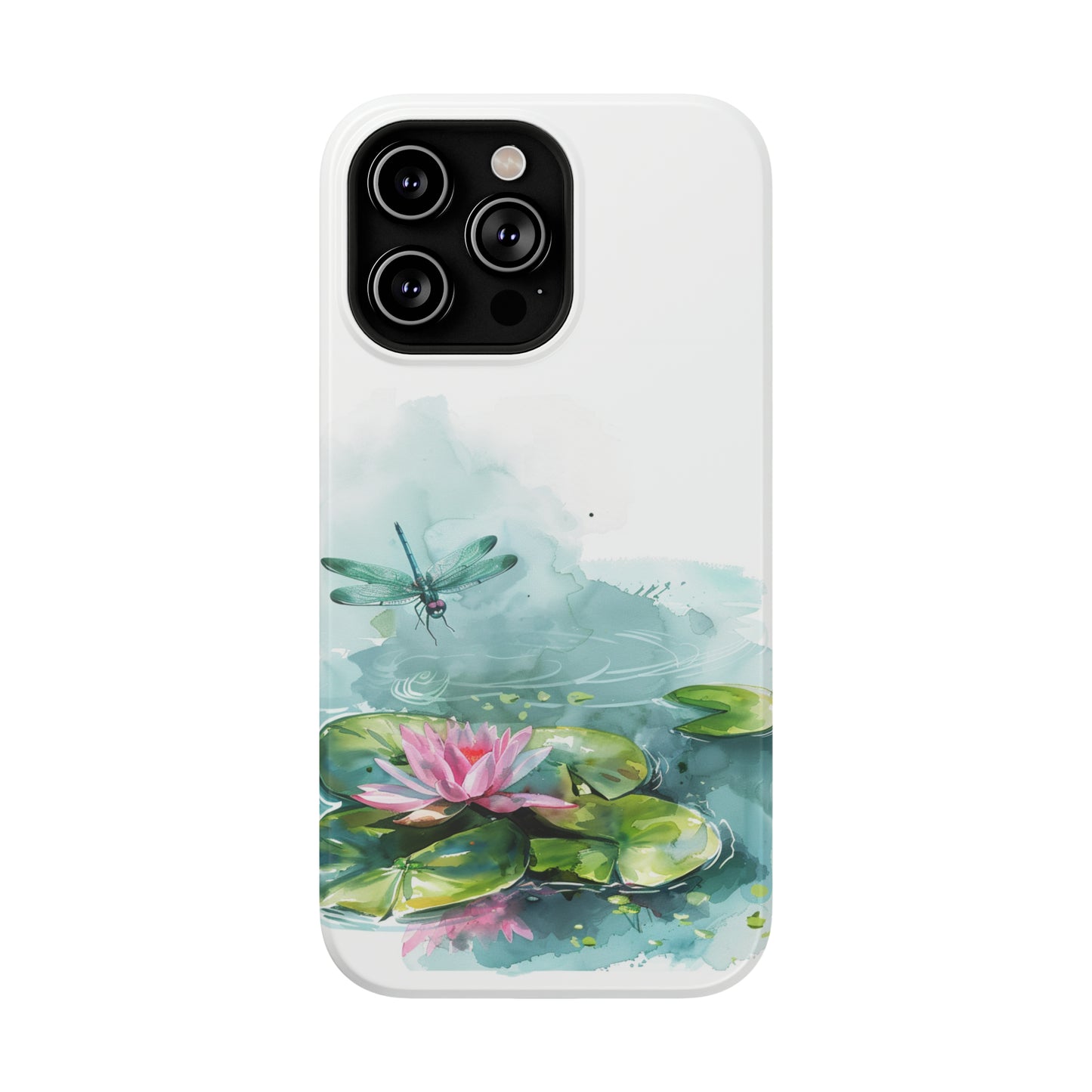 Dragonfly on Lily Pad Matte Phone Impact-Resistant Case