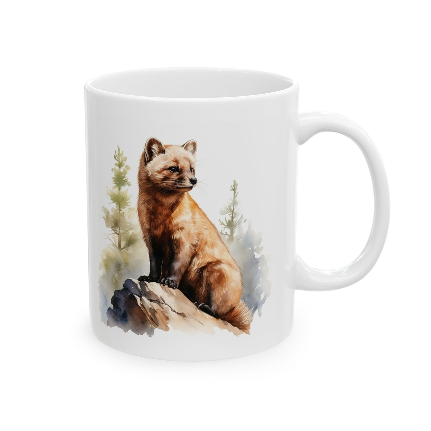 Pine Marten Watercolor Style Mug