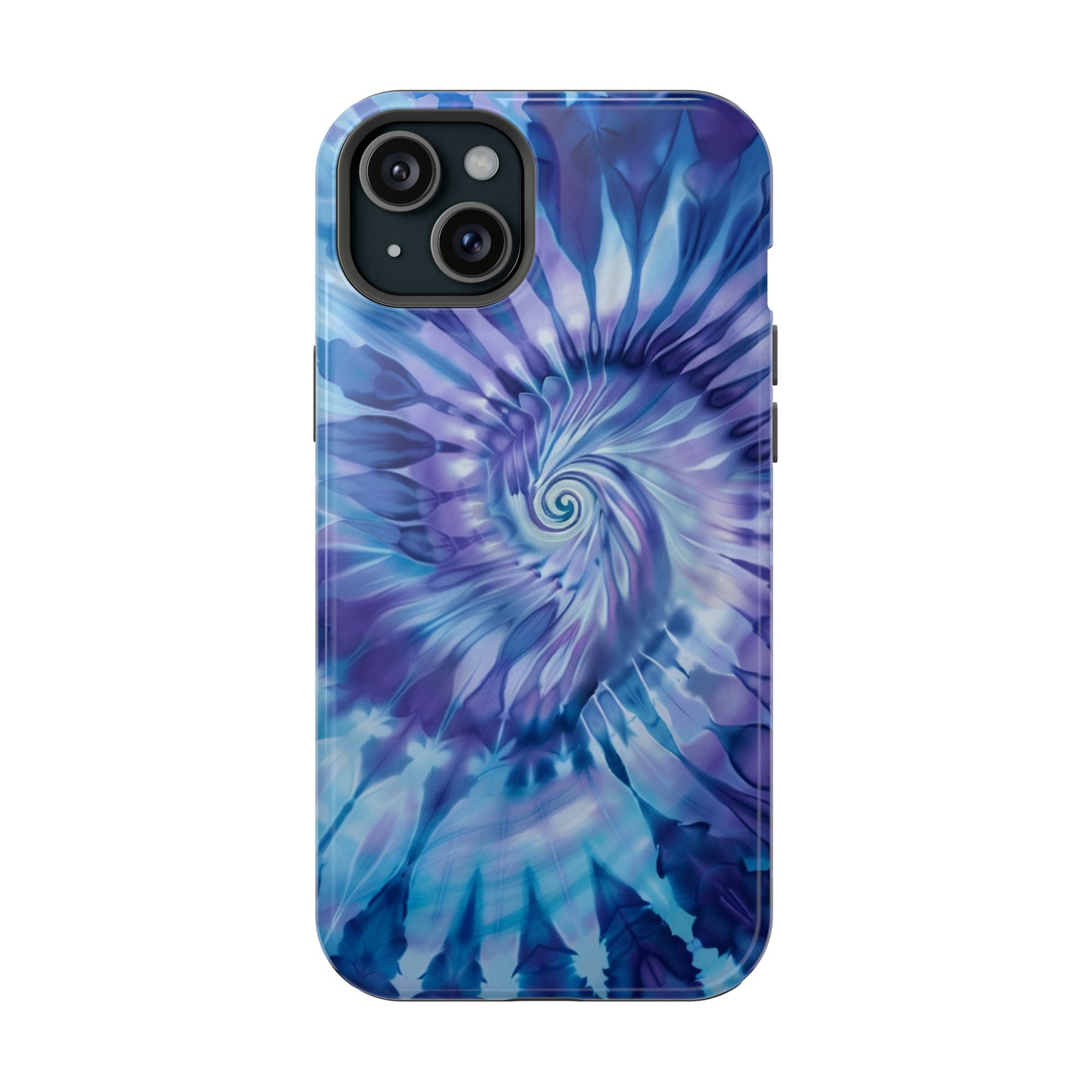 Navy Blue-Purple Tie Dye Impact Resistant Phone Case