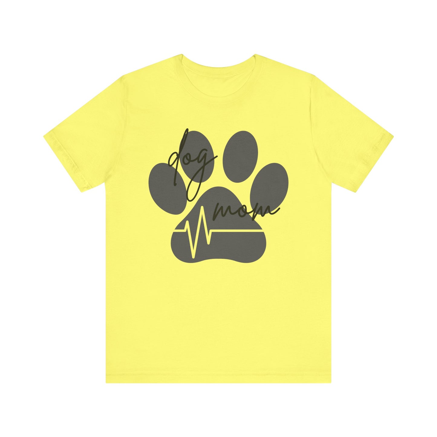 Dog Mom heartbeat Pawprint T-shirt