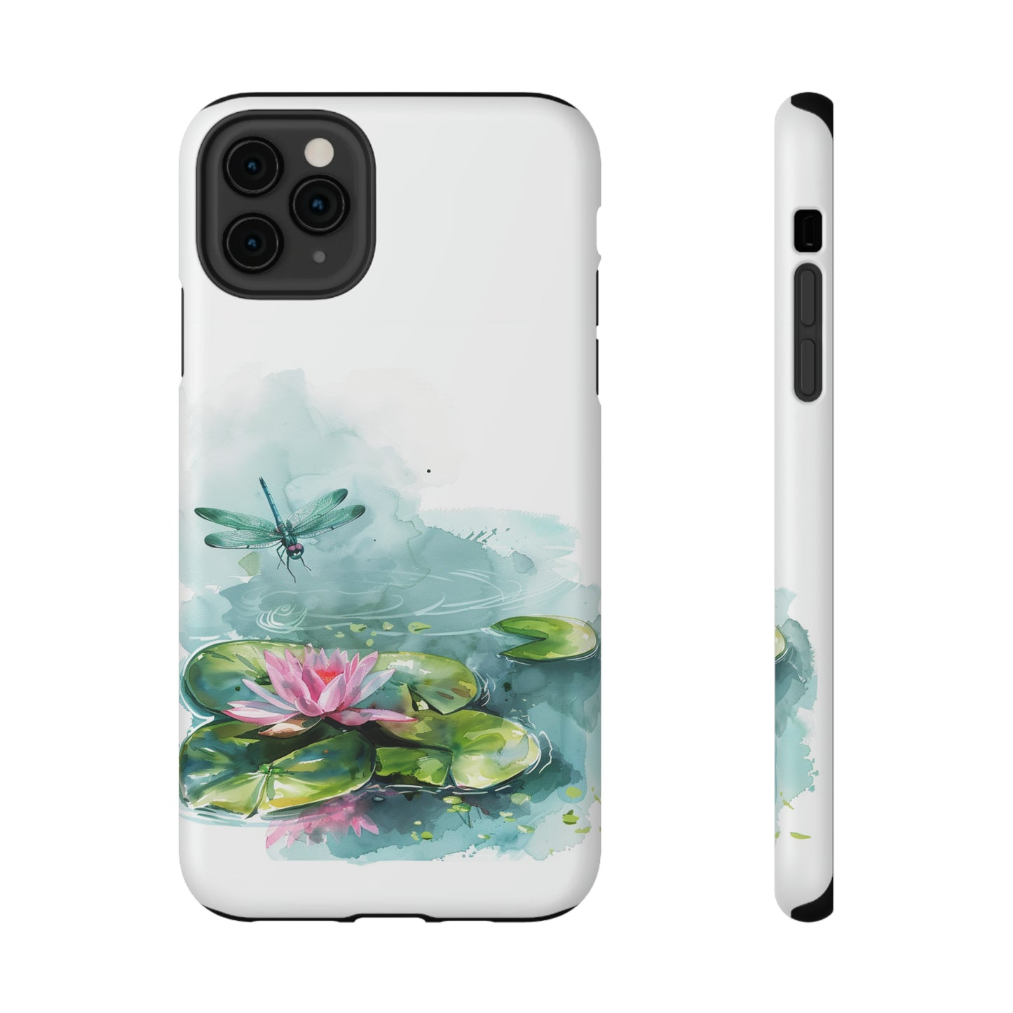 Dragonfly on Lily Pad Matte Phone Impact-Resistant Case