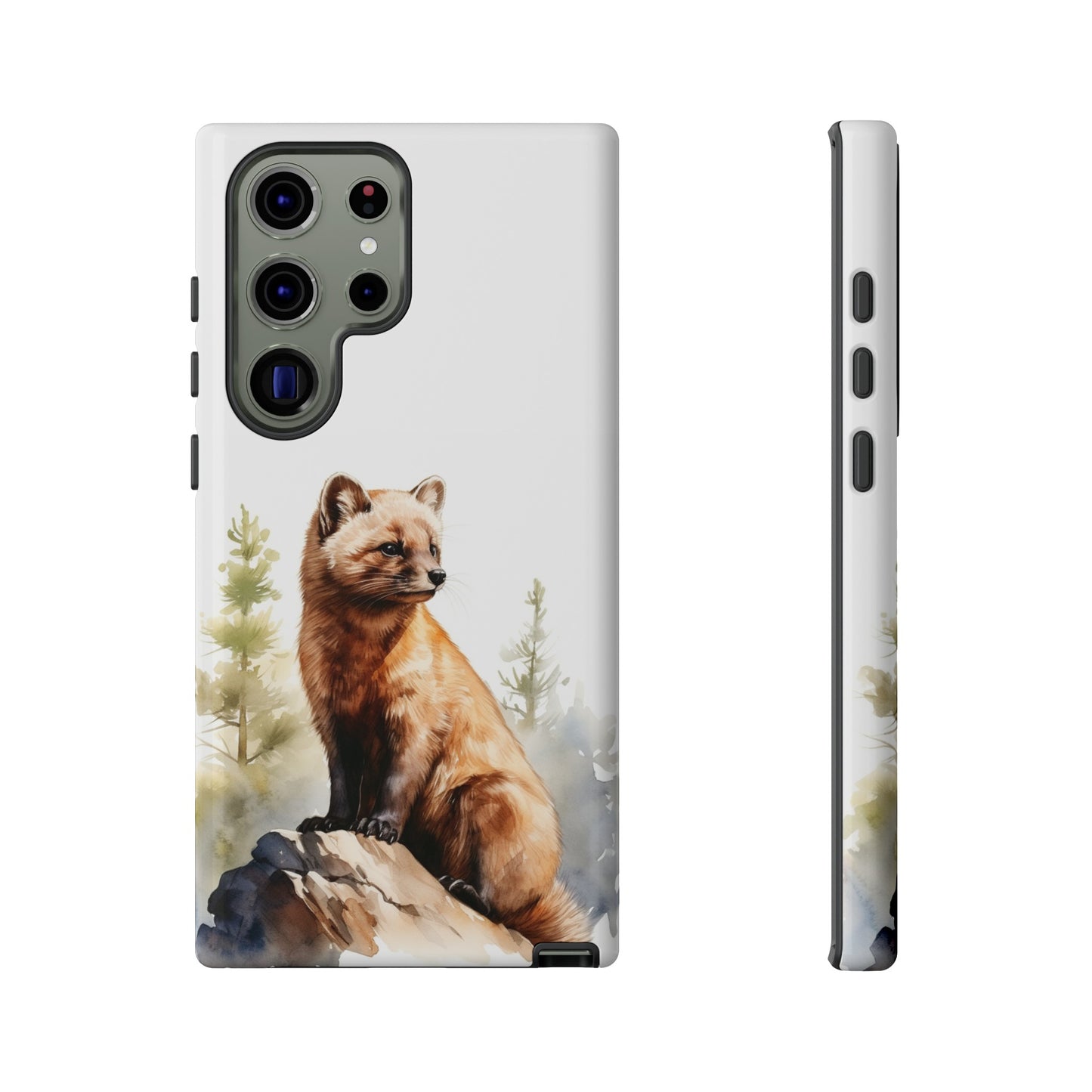 Pine Marten Watercolor Style Phone Case