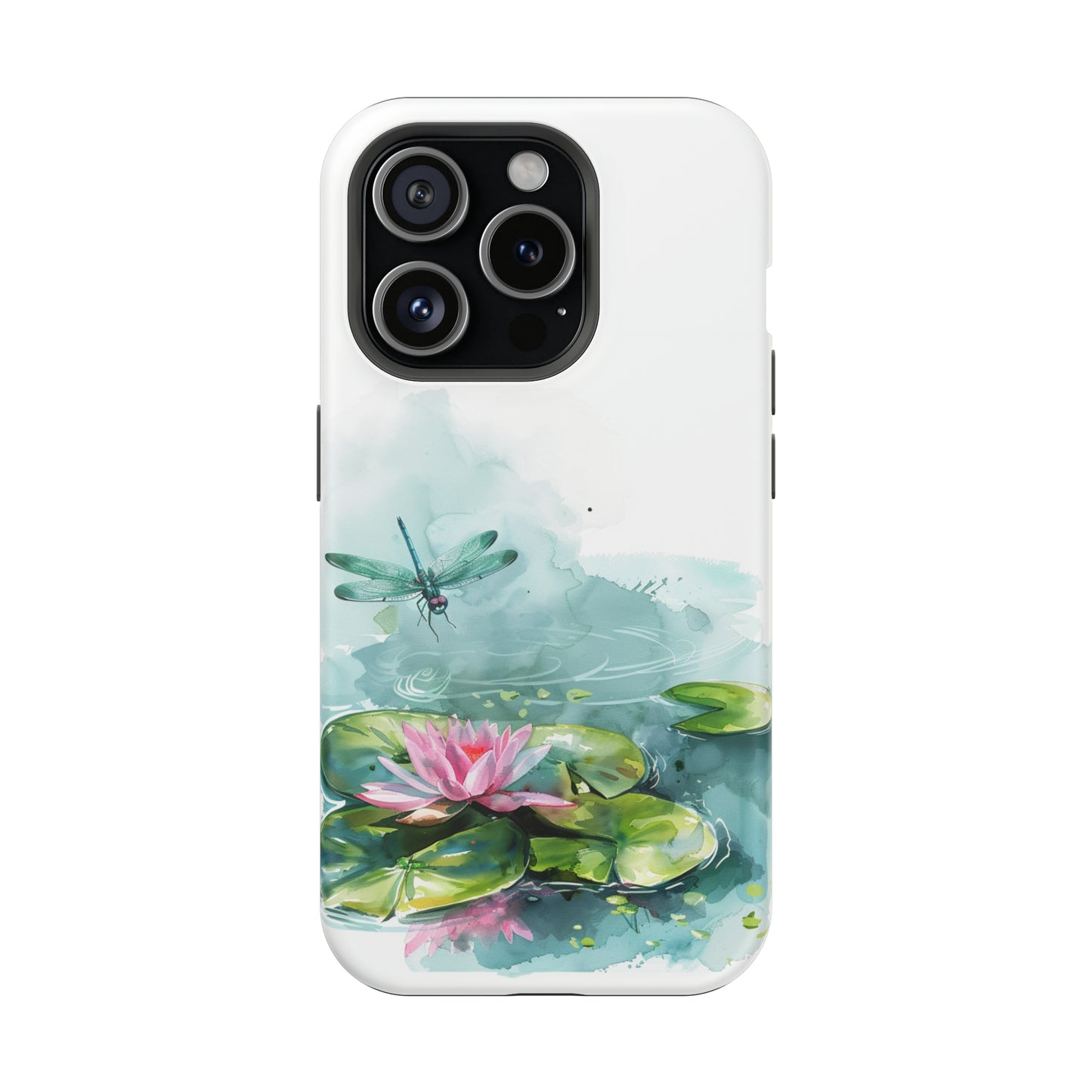 Dragonfly on Lily Pad Matte Phone Impact-Resistant Case