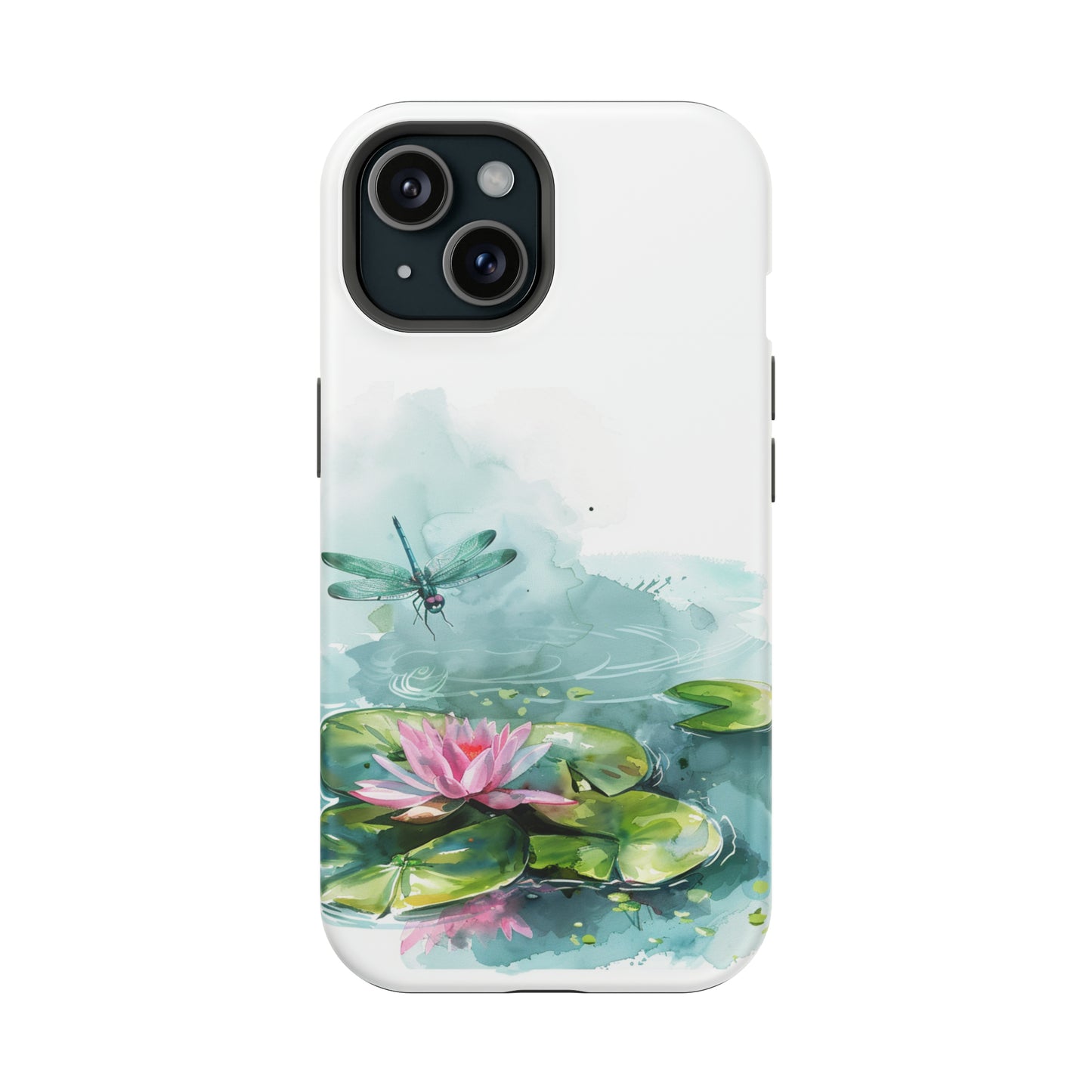 Dragonfly on Lily Pad Matte Phone Impact-Resistant Case