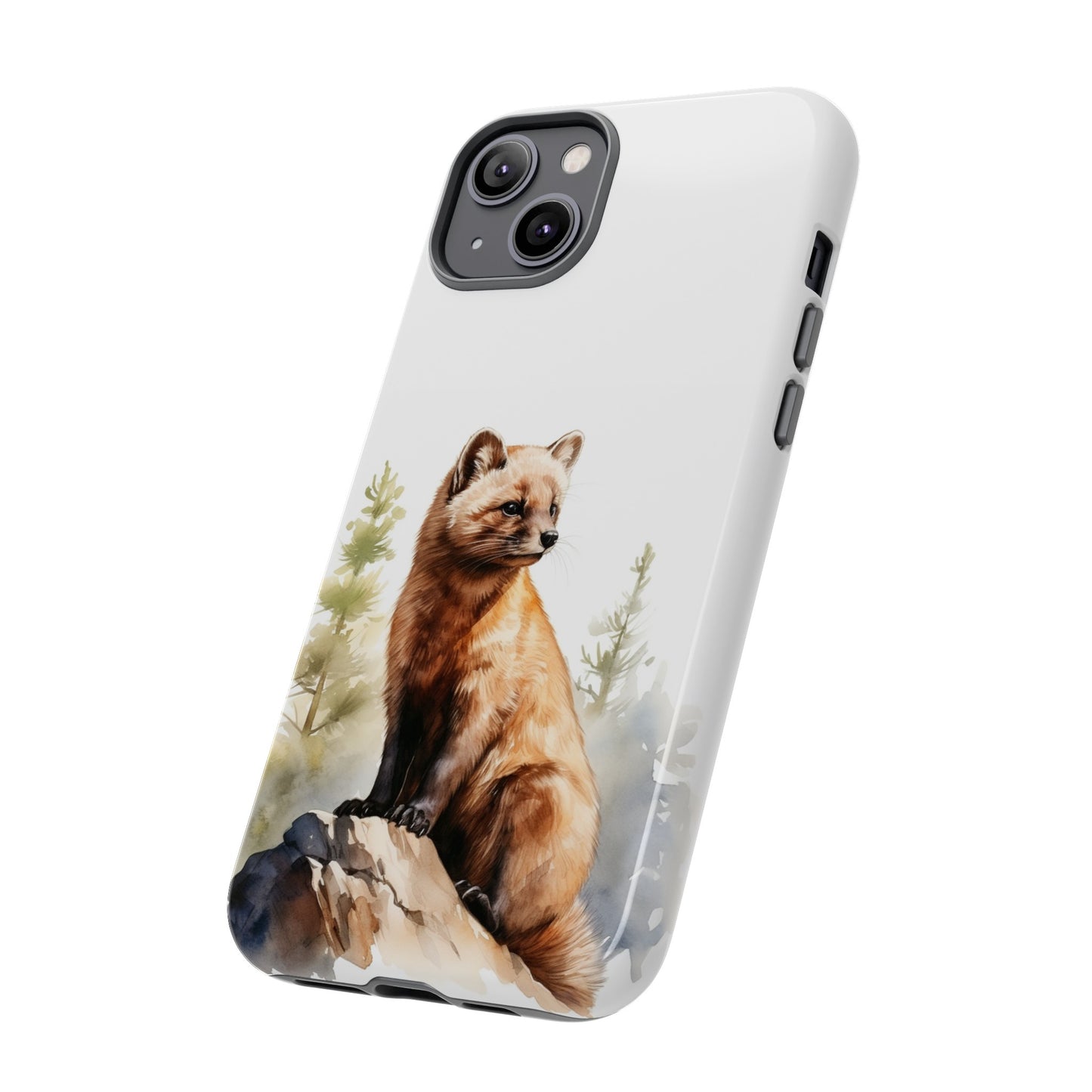 Pine Marten Watercolor Style Phone Case