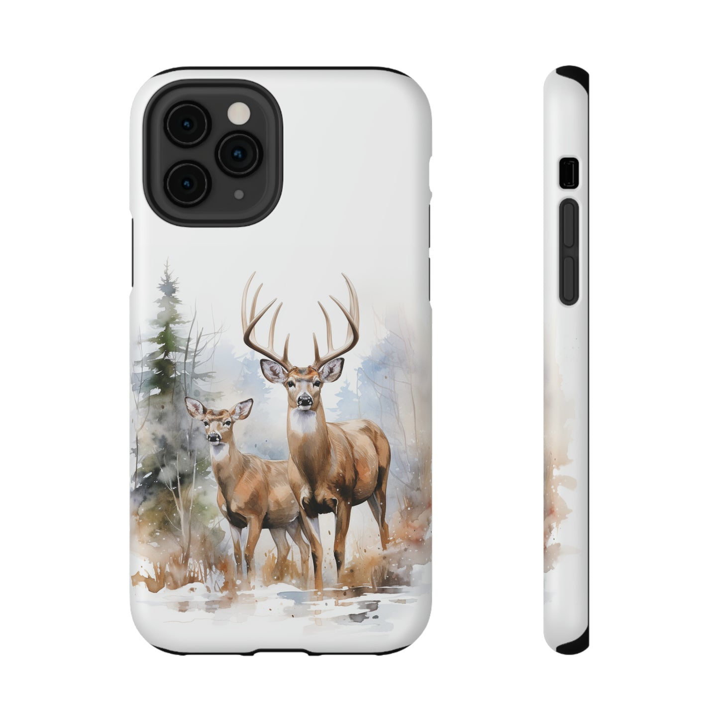 Whitetail Deer Matte Phone Impact-Resistant Case