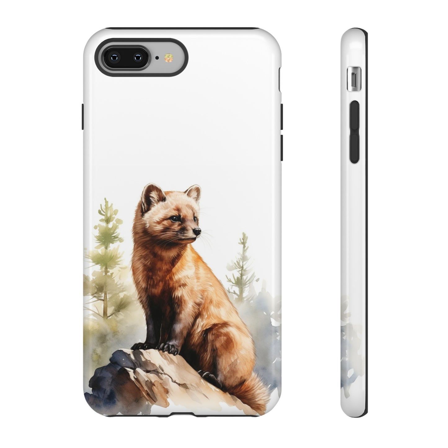 Pine Marten Watercolor Style Phone Case