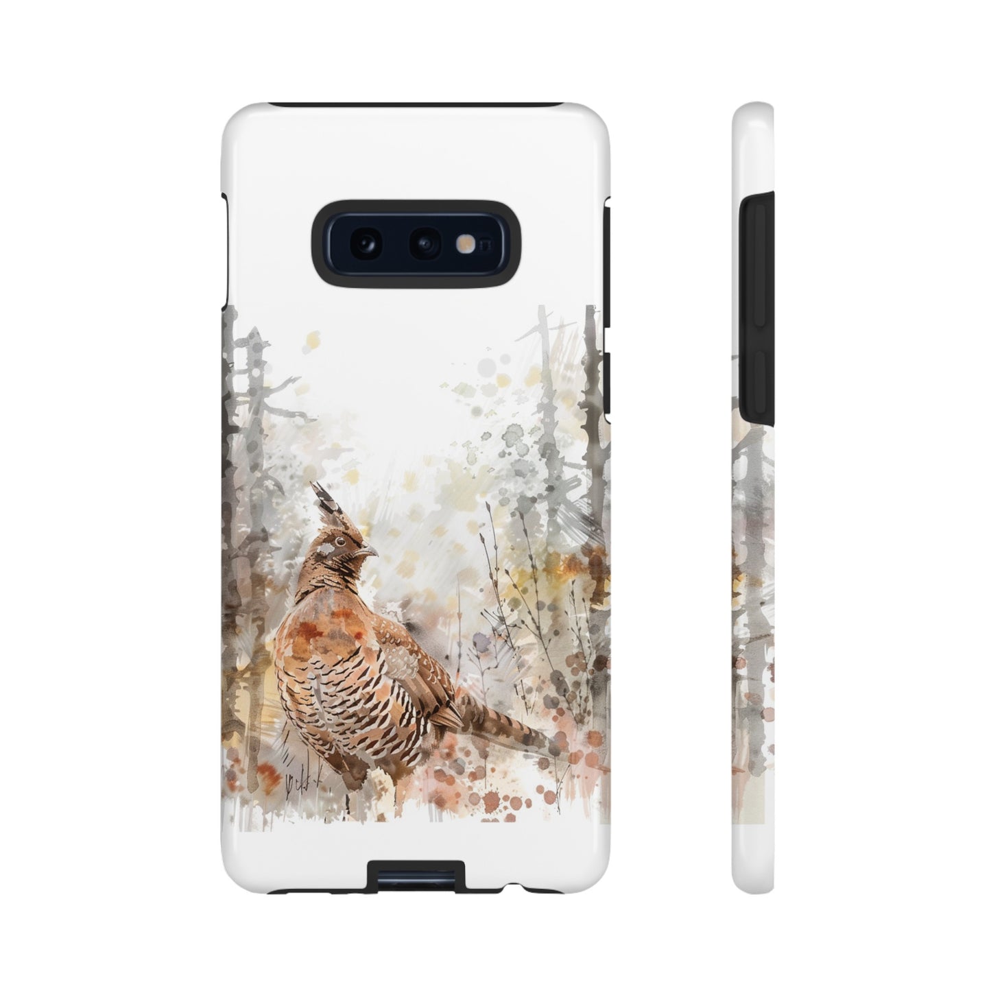 Patridge Ruffed Grouse Watercolor Style Phone Case