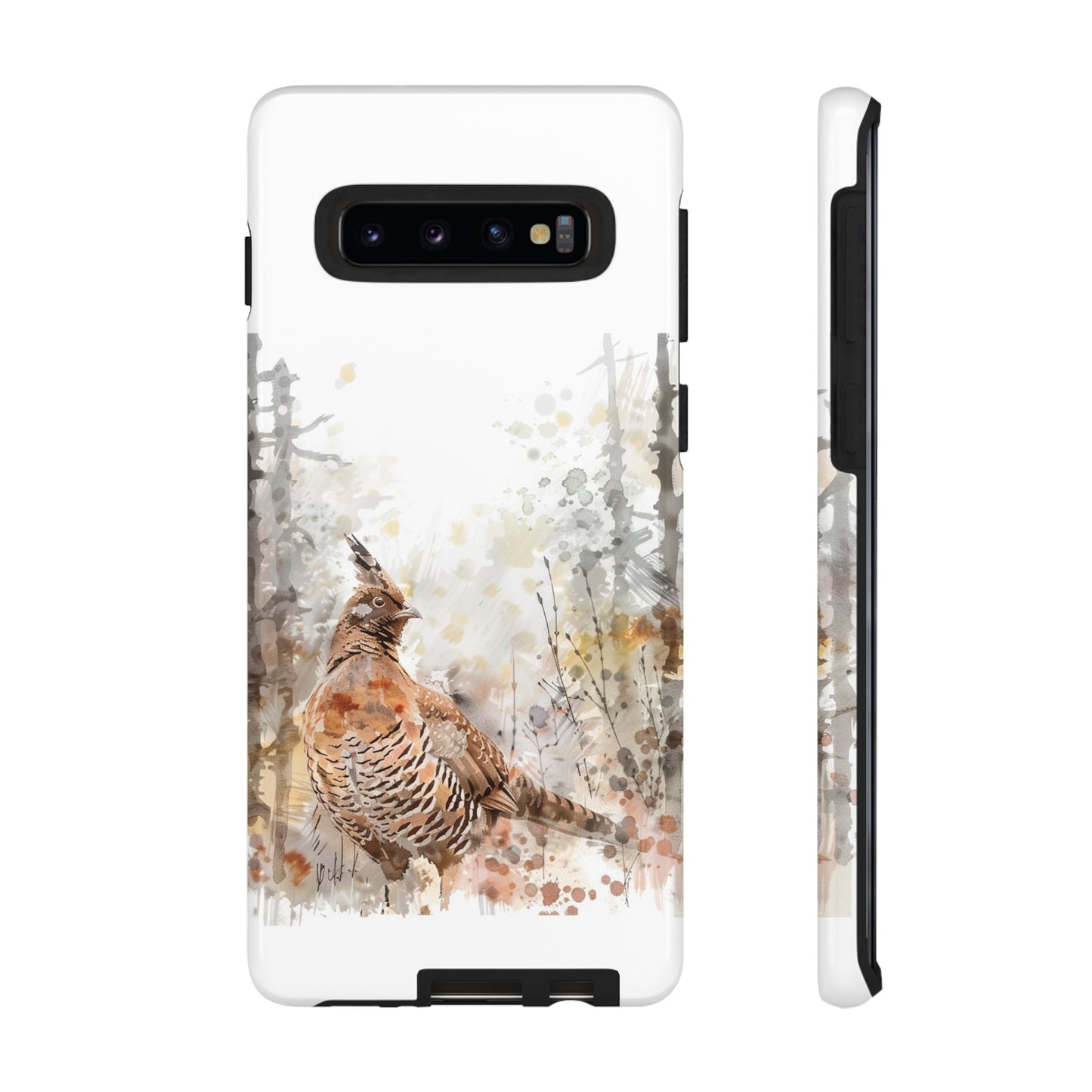 Patridge Ruffed Grouse Watercolor Style Phone Case